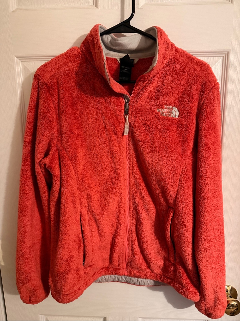 The North Face Coral Red Plush Full-Zip Jacket